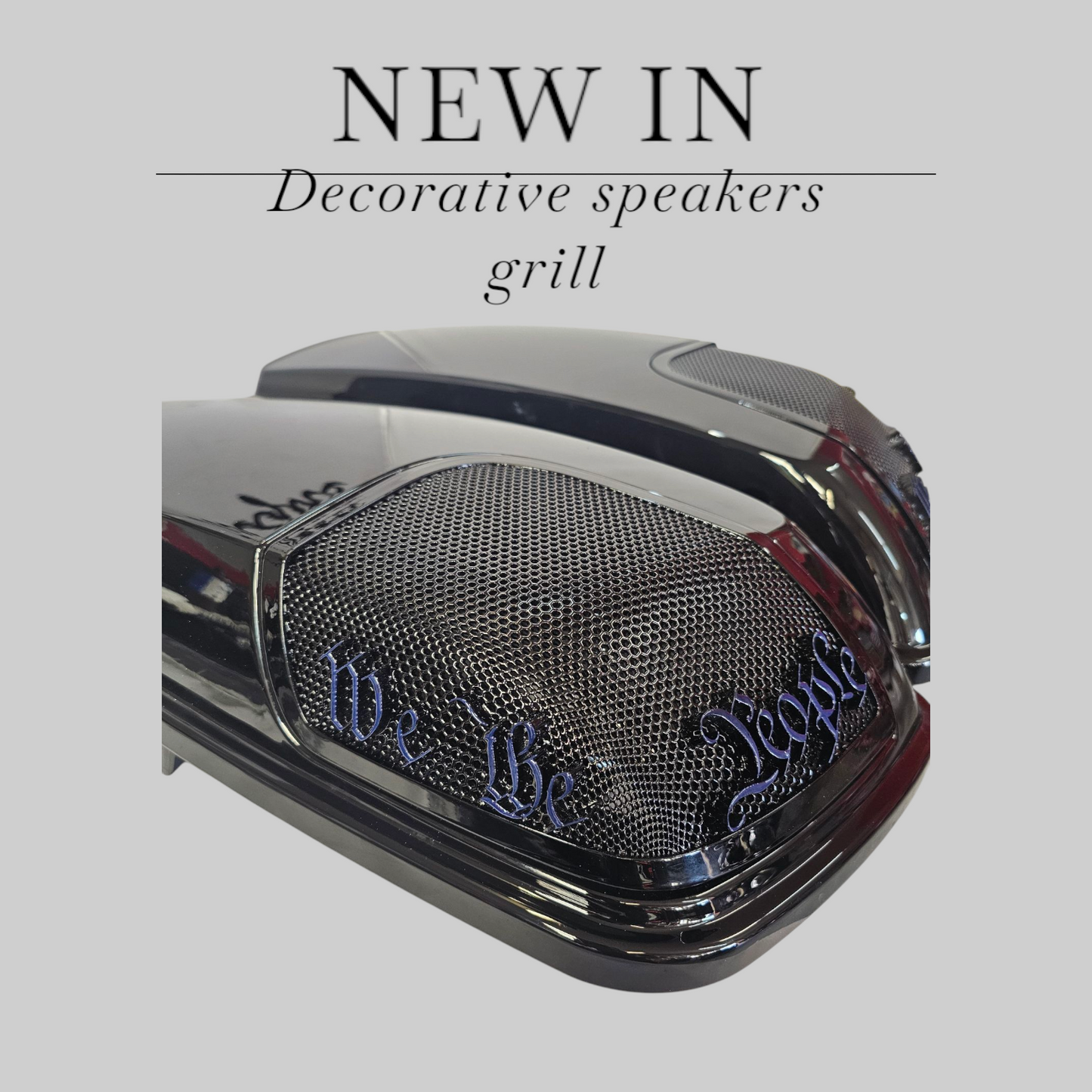 14-24 Harley Davidson bag lid Speaker Grill Cover We the People