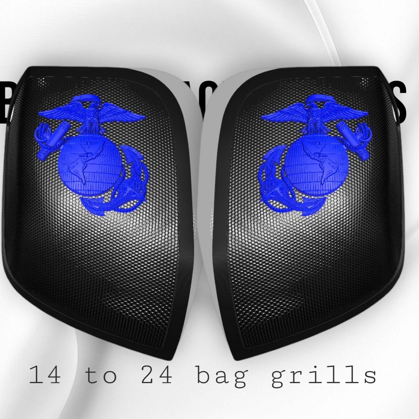 14-24 Harley Davidson bag lid Speaker Grill Cover USMC