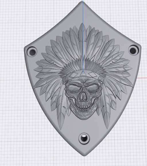 Indian skull warbonnet Arrowhead Horn cover