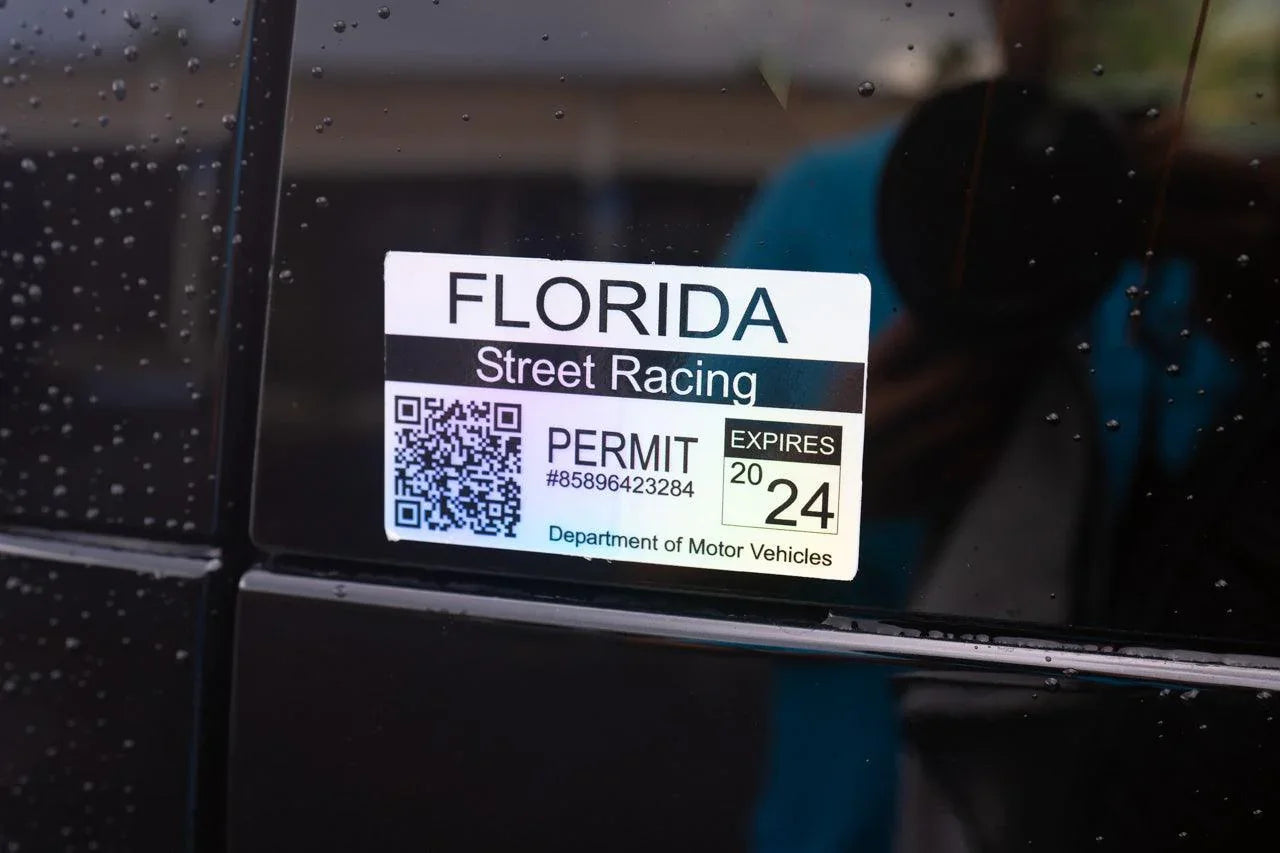 Street Racing Permit Sticker 3.5" - Canada All Provinces