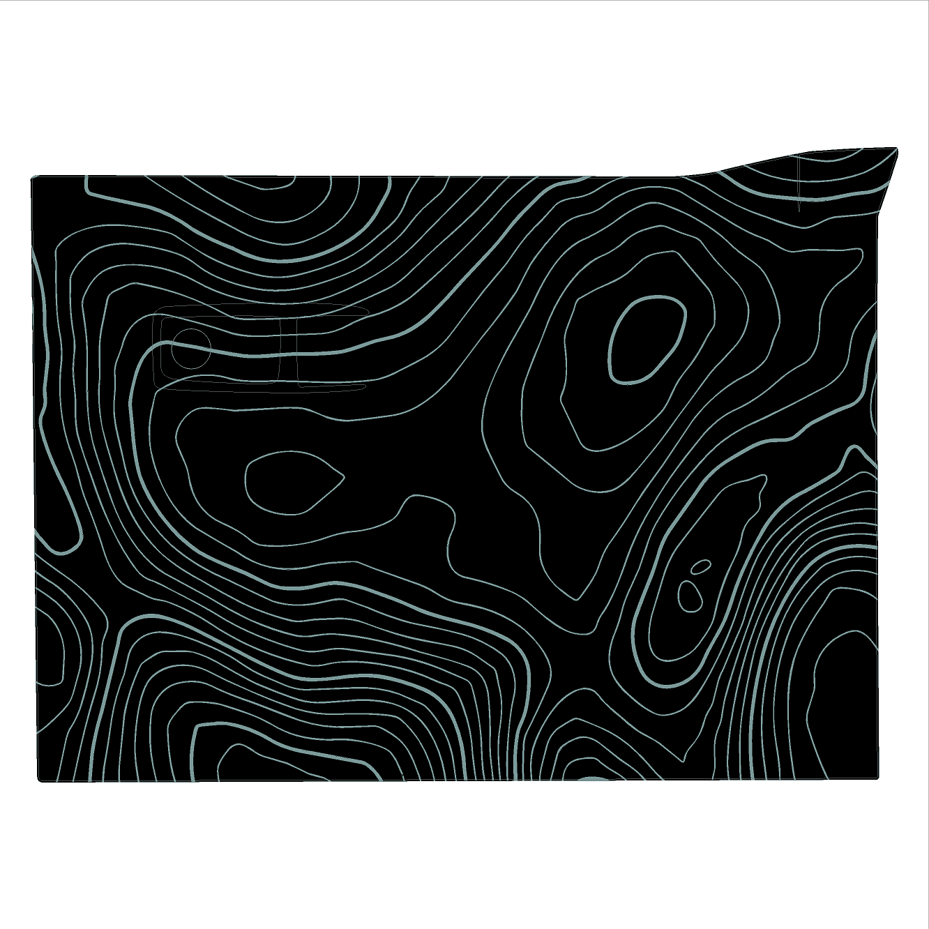 Topo Glovebox Overlay Kit (Printed Series) - 2021+ Bronco