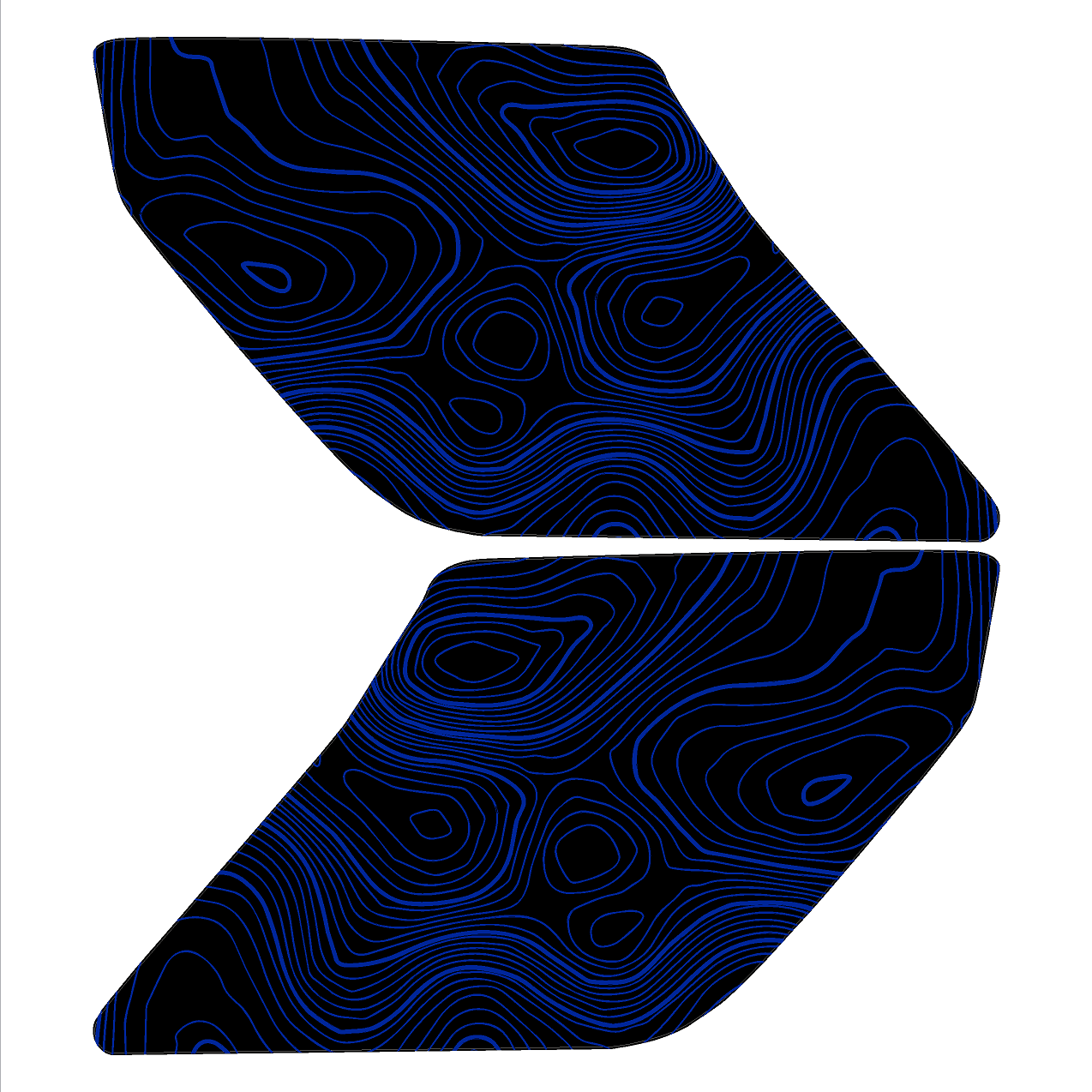 Topo Interior Door Handle Overlays - 2021+ Bronco
