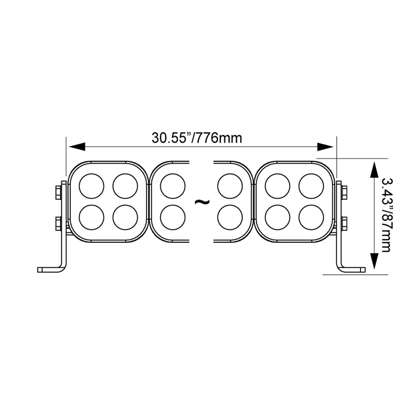 30" Unite Modular LED Light Bar - Preconfigured