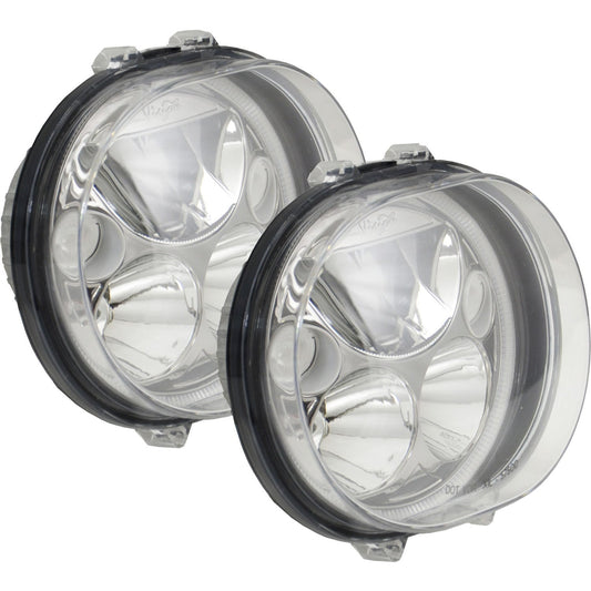 XMC 2004-2013 Road Glide Headlight Replacement Kit Chrome | White Halo