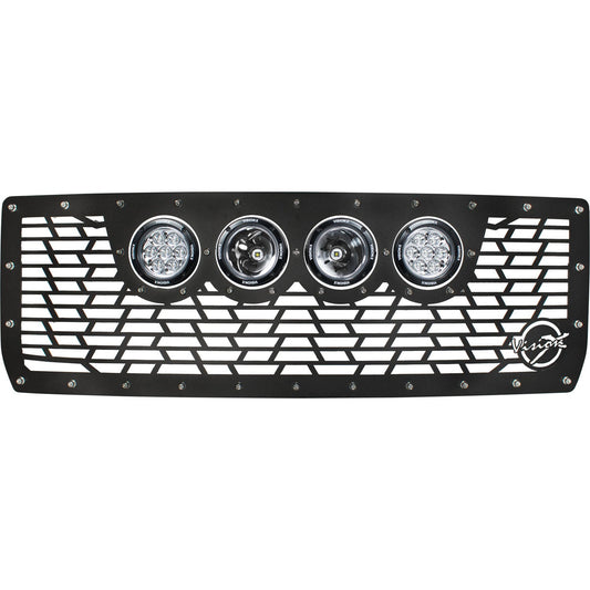 2014-2015 Chevy Silverado 1500 Cannon CG2 Grille with 4 CG2 4.5" Lights (2 Optic 2 Reflectors)