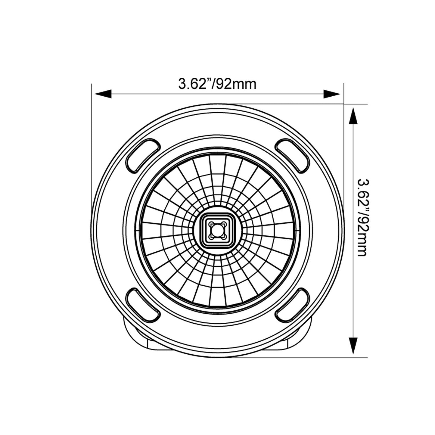 3.7" Optimus Round 60º Beam LED Light Kit