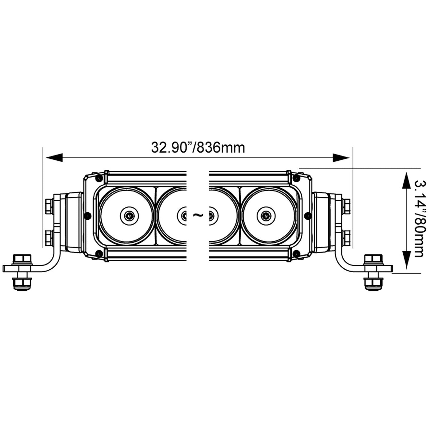 30" XPR Curved Halo Light Bar